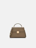 PEDRO Leather Handbag- Taupe