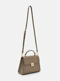 PEDRO Leather Handbag- Taupe