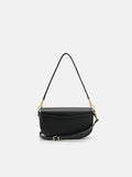 PEDRO Leather Shoulder Bag- Black