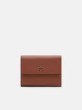 PEDRO Leather Tri-Fold Wallet- Cognac