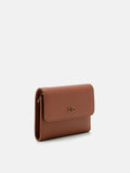 PEDRO Leather Tri-Fold Wallet- Cognac