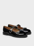 CHARLES & KEITH Women Double-Strap Brogue Mary Janes_Black Box