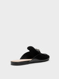 CHARLES & KEITH Women Metallic-Bar Loafer Mules_Black Box