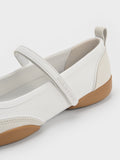 CHARLES & KEITH Women Louise Two-Tone Mary Jane Sneakers_White