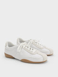 CHARLES & KEITH Women Louise Two-Tone Sneakers_White