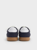 CHARLES & KEITH Women Louise Contrast-Trim Sneakers_Dark Blue
