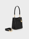 CHARLES & KEITH Women Scottie Bucket Bag -Black