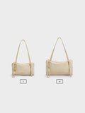 CHARLES & KEITH Women Mini Levy Nylon Shoulder Bag -Dusted Oat