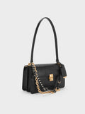CHARLES & KEITH Women Acelynn Rope-Chain Shoulder Bag_Black