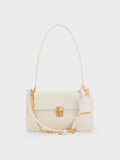 CHARLES & KEITH Women Acelynn Rope-Chain Shoulder Bag_Cream