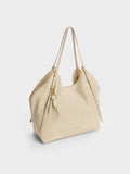 CHARLES & KEITH Women Levy Nylon Tote Bag_Dusted Oat