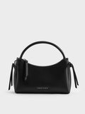CHARLES & KEITH Women Hazel Bow Top Handle Bag_Noir