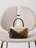 CHARLES & KEITH Women Midori Geometric Bowling Bag -Multi Brown