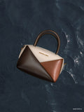 CHARLES & KEITH Women Midori Geometric Bowling Bag -Multi Brown