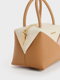 CHARLES & KEITH Women Midori Geometric Bowling Bag -Multi Pink