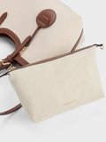 CHARLES & KEITH Women XL Enola Canvas Tote Bag_Chocolate