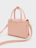 CHARLES & KEITH Women Mini Kerry Turn-Lock Tote Bag_Pink