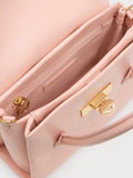 CHARLES & KEITH Women Mini Kerry Turn-Lock Tote Bag_Pink