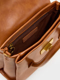 CHARLES & KEITH Women Mini Kerry Turn-Lock Tote Bag_Distressed Tan