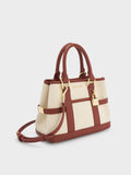 CHARLES & KEITH Women Mini Scottie Canvas Tote Bag_Brick