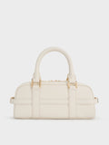 CHARLES & KEITH Women Scottie Bowling Bag_Cream