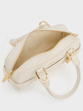 CHARLES & KEITH Women Scottie Bowling Bag_Cream