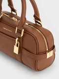 CHARLES & KEITH Women Scottie Bowling Bag_Chocolate