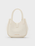 CHARLES & KEITH Women Agatha Chain-Accent Tote Bag_Cream