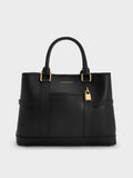 CHARLES & KEITH Women Scottie Tote Bag -Black