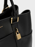 CHARLES & KEITH Women Scottie Tote Bag -Black