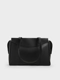 CHARLES & KEITH Women Roan Tote Bag -Black