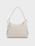 CHARLES & KEITH Women Atwood Chain Hobo Bag_Shell Grey