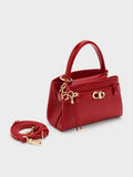 CHARLES & KEITH Women Aubrielle Horse-Motif Top Handle Bag_Tomato Red