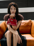 CHARLES & KEITH Women Aubrielle Horse-Motif Top Handle Bag_Tomato Red