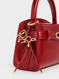 CHARLES & KEITH Women Aubrielle Horse-Motif Top Handle Bag_Tomato Red