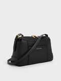 CHARLES & KEITH Women Roan Top Handle Bag -Black