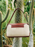 CHARLES & KEITH Women Roan Canvas Top Handle Bag -Brick