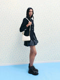 CHARLES & KEITH Women Mini Agatha Chain-Accent Shoulder Bag_Cream