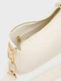 CHARLES & KEITH Women Mini Agatha Chain-Accent Shoulder Bag_Cream