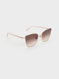CHARLES & KEITH Women Livonia Crystal Square Sunglasses_Rose Gold