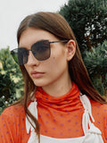 CHARLES & KEITH Women Livonia Crystal Square Sunglasses_Jet Black