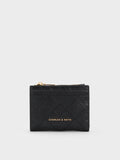 CHARLES & KEITH Women Duo Quilted Small Wallet_Black