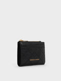CHARLES & KEITH Women Duo Quilted Small Wallet_Black
