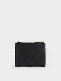 CHARLES & KEITH Women Duo Quilted Small Wallet_Black