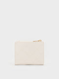 CHARLES & KEITH Women Duo Quilted Small Wallet_Cream