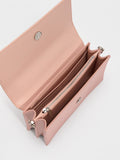CHARLES & KEITH Women Kristine Glittered Wallet On Chain_Pink