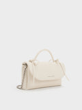 CHARLES & KEITH Women Hazel Bow Wallet On Chain_Cream