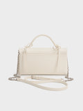 CHARLES & KEITH Women Hazel Bow Wallet On Chain_Cream