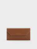 CHARLES & KEITH Women Nasrin Geometric Long Wallet -Chocolate