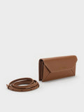 CHARLES & KEITH Women Nasrin Geometric Long Wallet -Chocolate